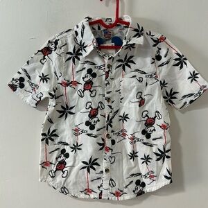 Disney Mickey Mouse Junk Food button up NWT